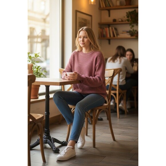 Aritzia Wilfred Free Chunky Merino Wool Sweater Size S Classic Casual Minimalist - Picture 2 of 9